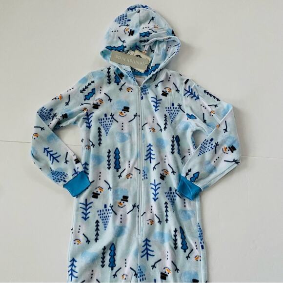 Jellyfish Kids | Snowman Zipper Onesie Hooded NWT M 7/8 - Picture 3 of 9
